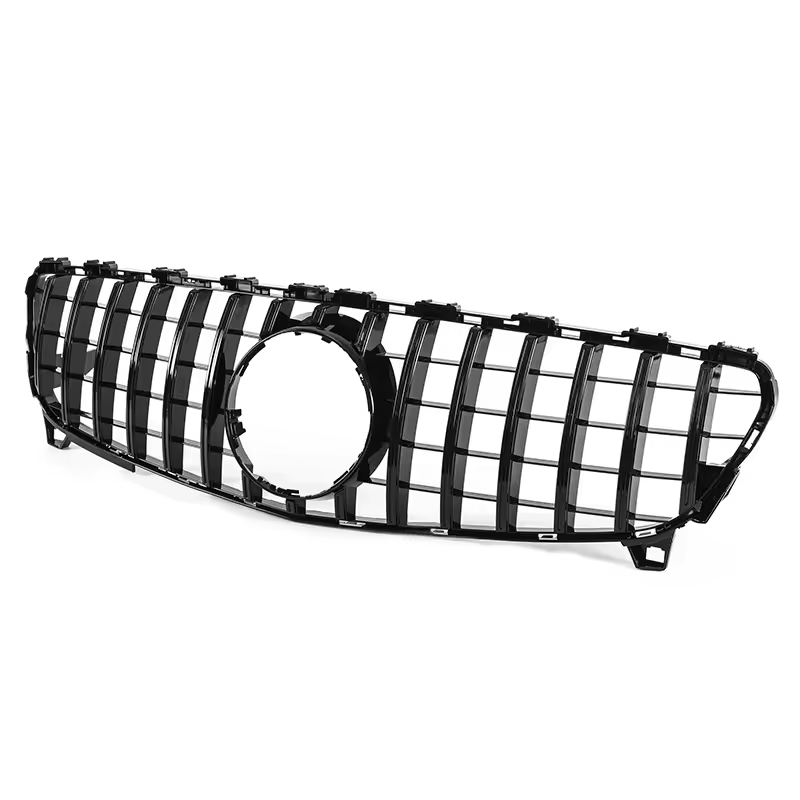 Mercedes A-Class W176 Facelift Gloss Black Panamericana GT Style Grill (2016-2018)