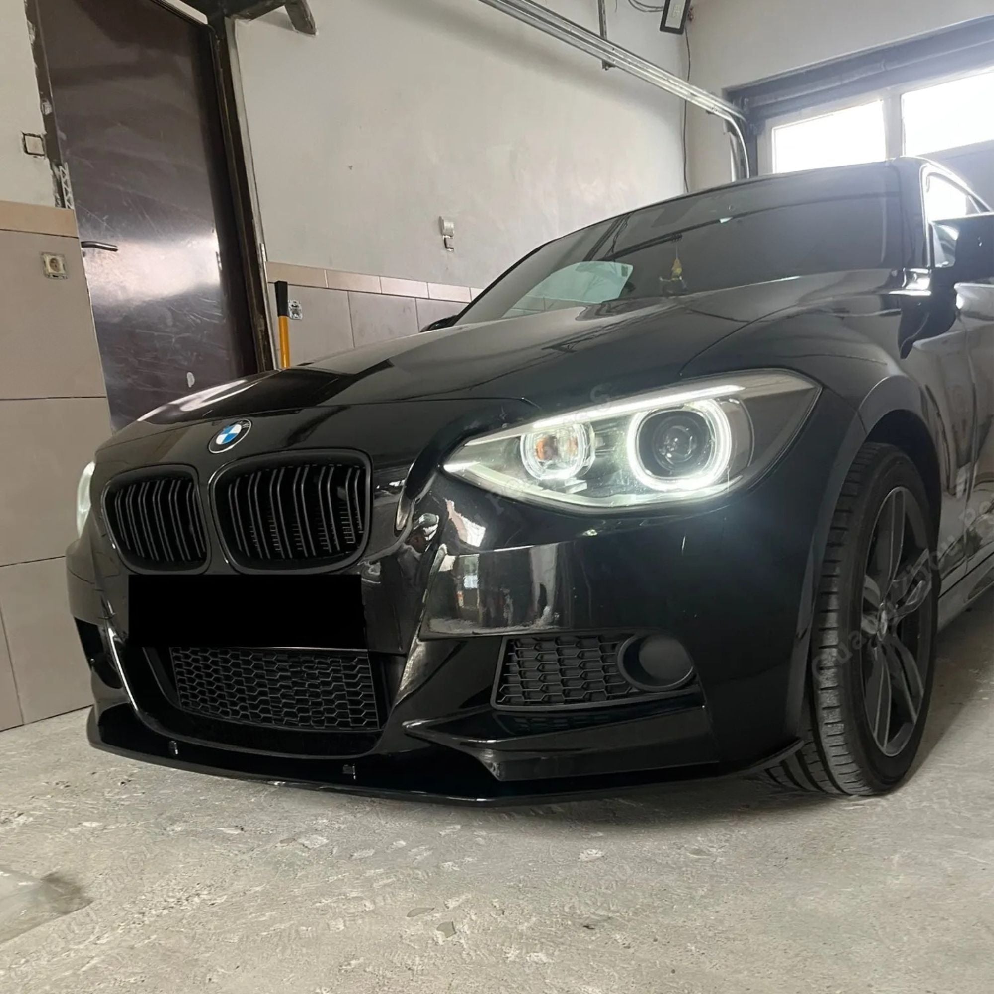 BMW 1 Series F20/F21 PRE-LCI M-Sport V2 Gloss Black Front Lip Splitter (2011-2014)