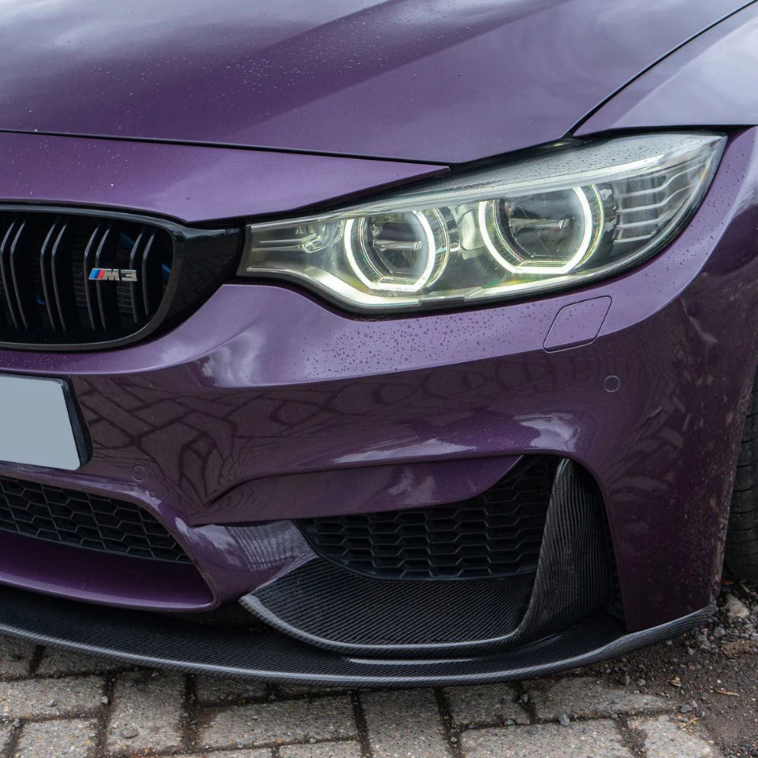 BMW M3 F80 / M4 F82 F83 Pre-Preg Dry Carbon Fibre MP Style Front Lip Splitter By OPTIC (2014-2018)