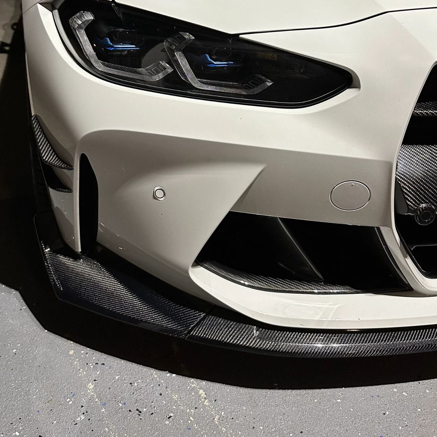 BMW M3 G80 G81 / M4 G82 G83 Pre-Preg Dry Carbon Fibre Csl Style Front Lip Splitter By OPTIC (2021+)