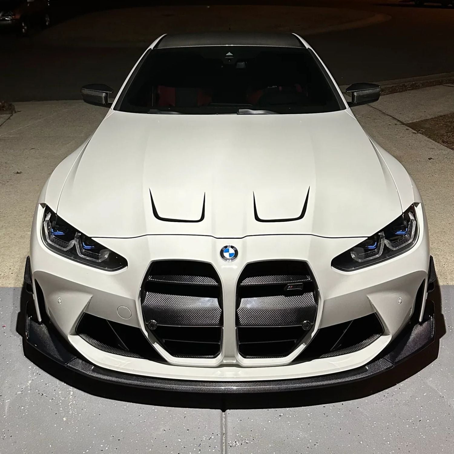 BMW M3 G80 G81 / M4 G82 G83 Pre-Preg Dry Carbon Fibre Csl Style Front Lip Splitter By OPTIC (2021+)