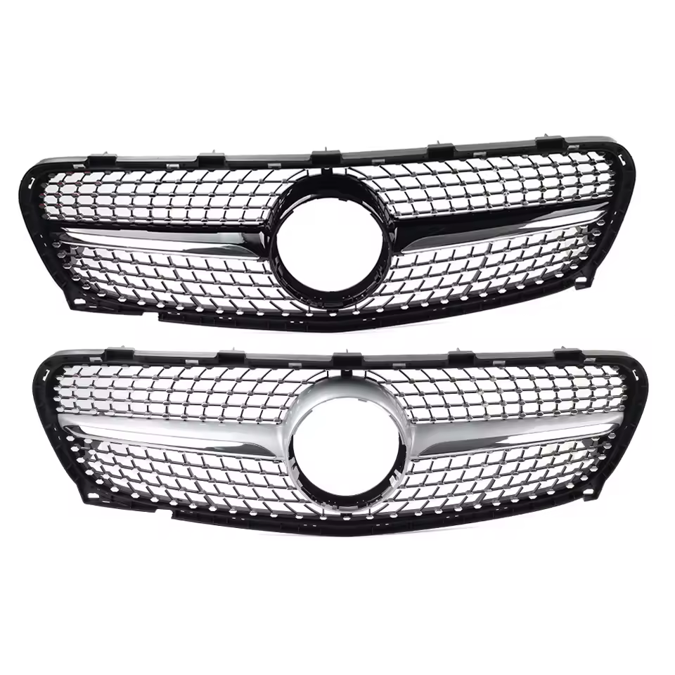 Mercedes GLA X156 Facelift Gloss Black Diamond Style Grill (2017-2020)