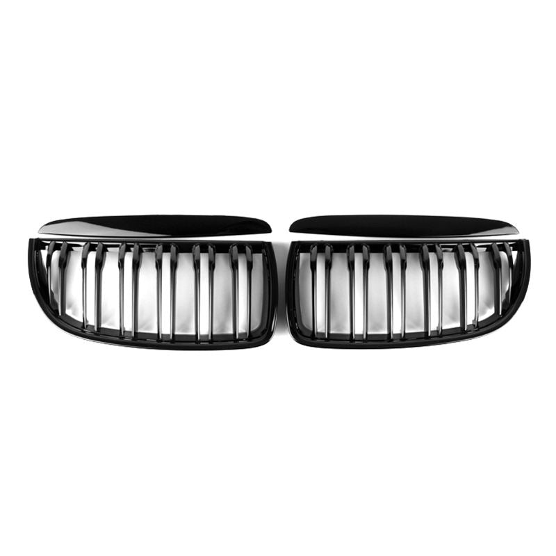 BMW 3 Series E90/E91 Pre-LCI Gloss Black Double Slat Front Grills (2005-2008)