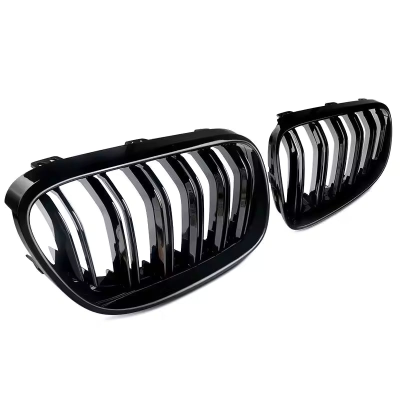 BMW 3 Series E92/E93 LCI Gloss Black Double Slat Front Grills (2010-2013)