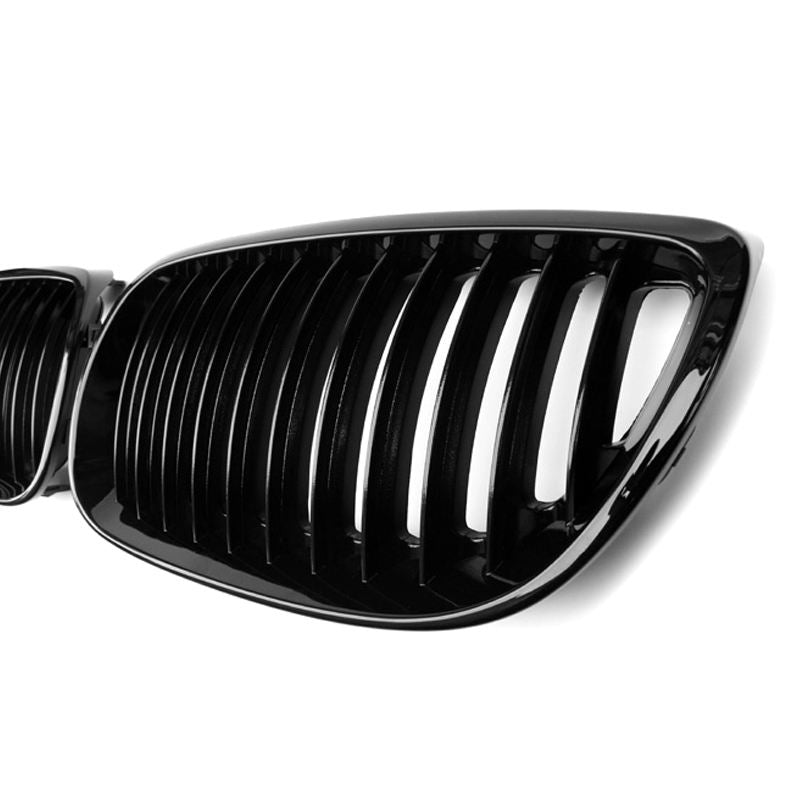 BMW 3 Series E92/E93 Pre-LCI Gloss Black Single Slat Front Grills (2006-2009)