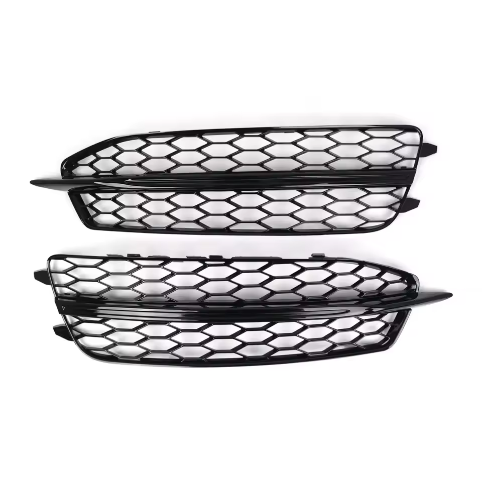 Audi A6 S-Line / S6 C7 Gloss Black Fog Light Grills (2012-2015)