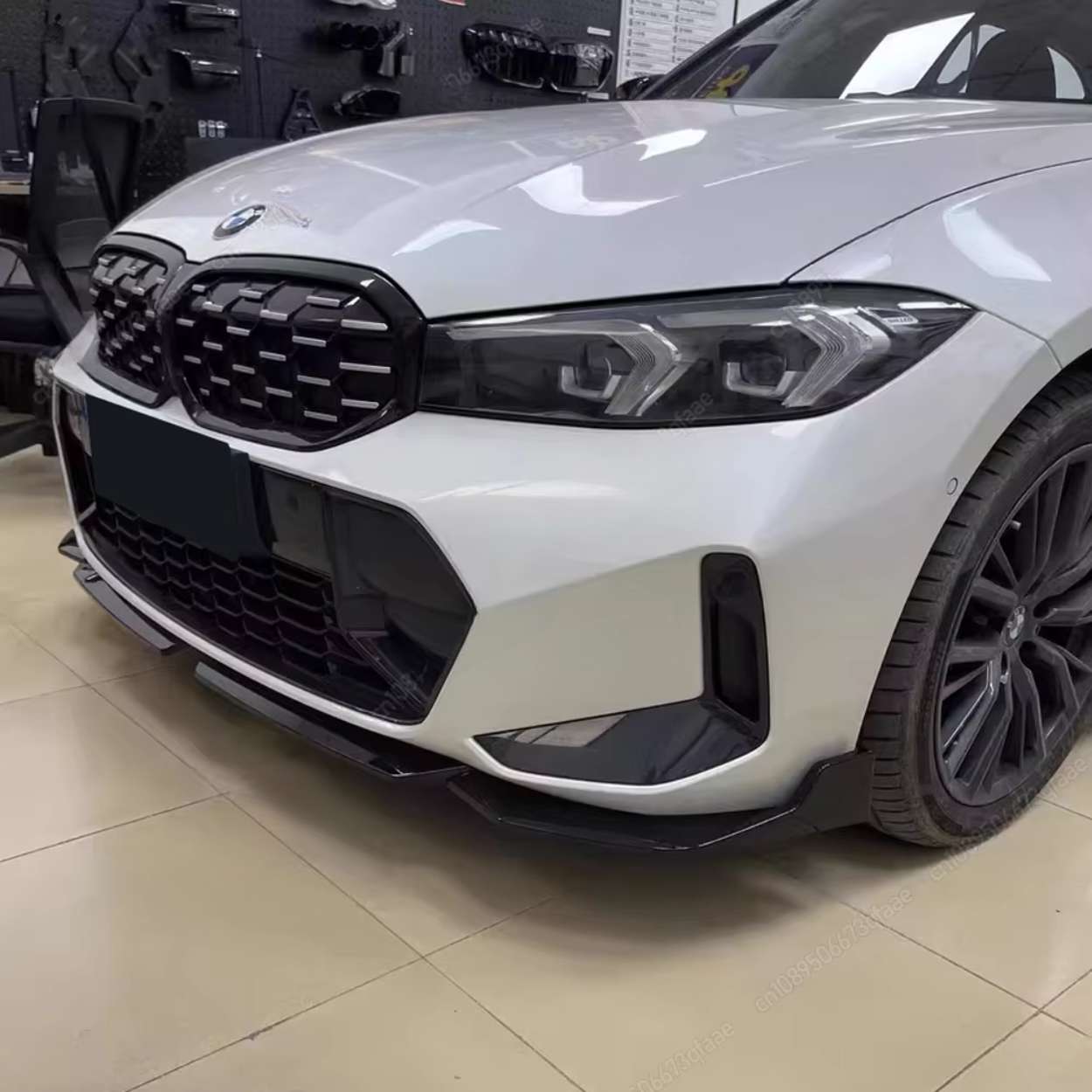 BMW 3 Series G20/G21 LCI M-Sport MP Style Gloss Black Front Lip Splitter (2022+)