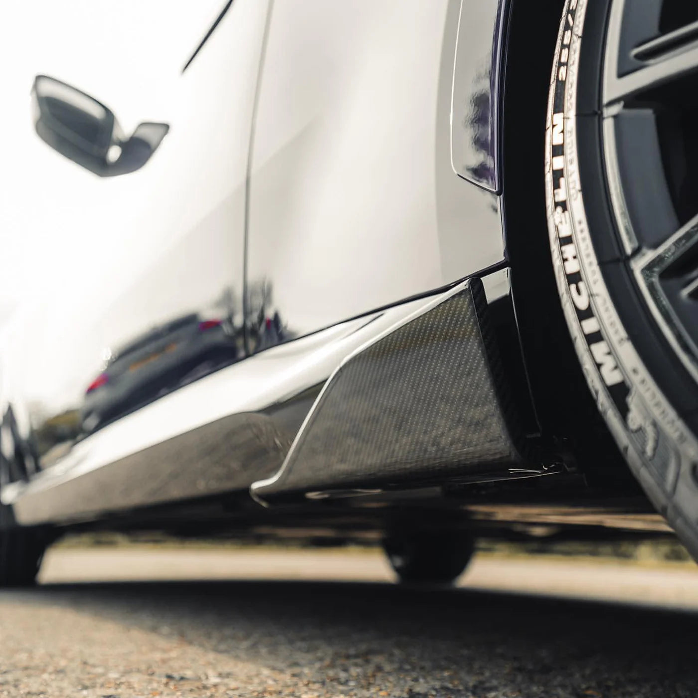 BMW 2 Series G42 Pre-Preg Dry Carbon Fibre M Performance Style Side Skirt Fins By OPTIC (2021+)