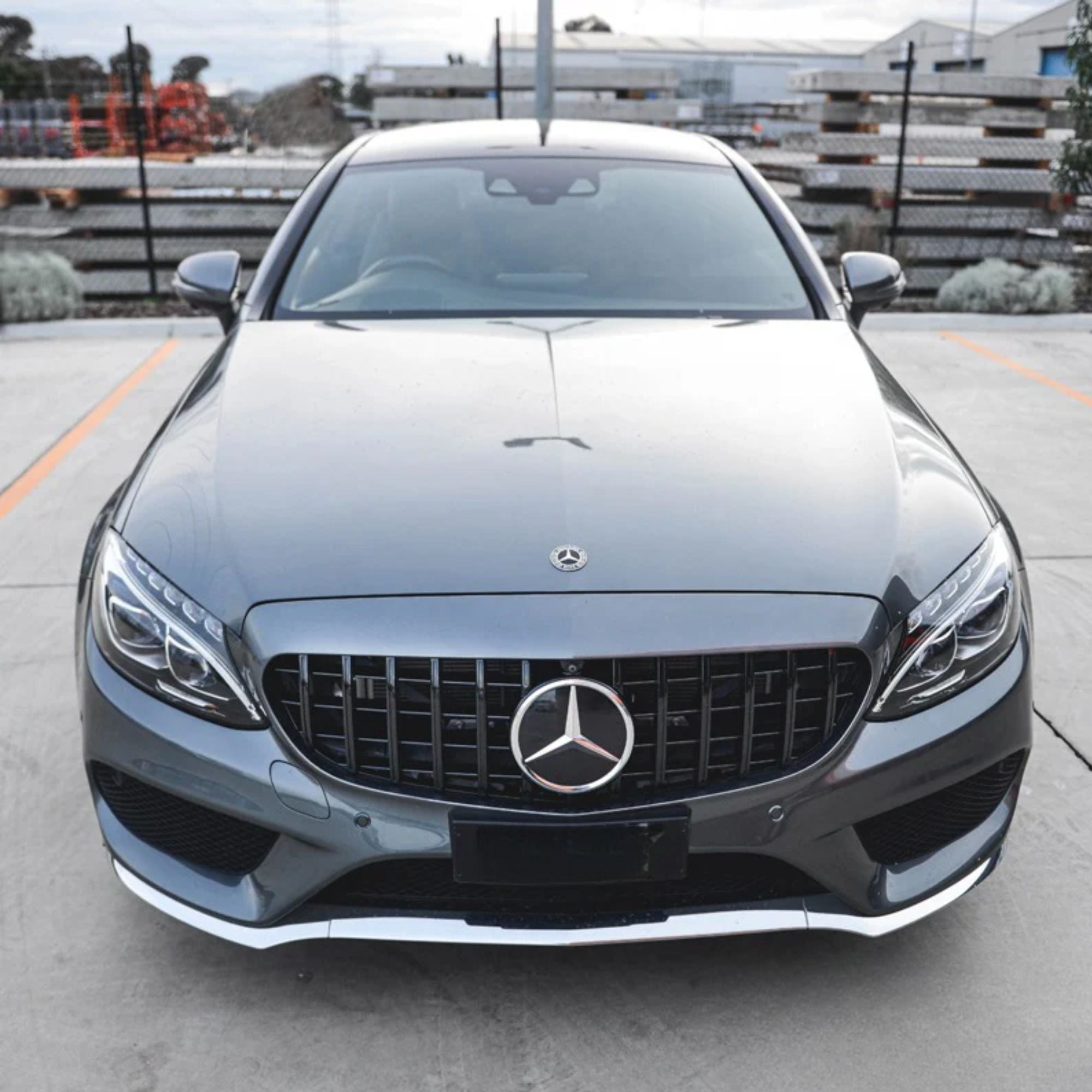 Mercedes C-Class C63 W205/C205 Gloss Black Panamericana GT Style Grill (2019-2021)
