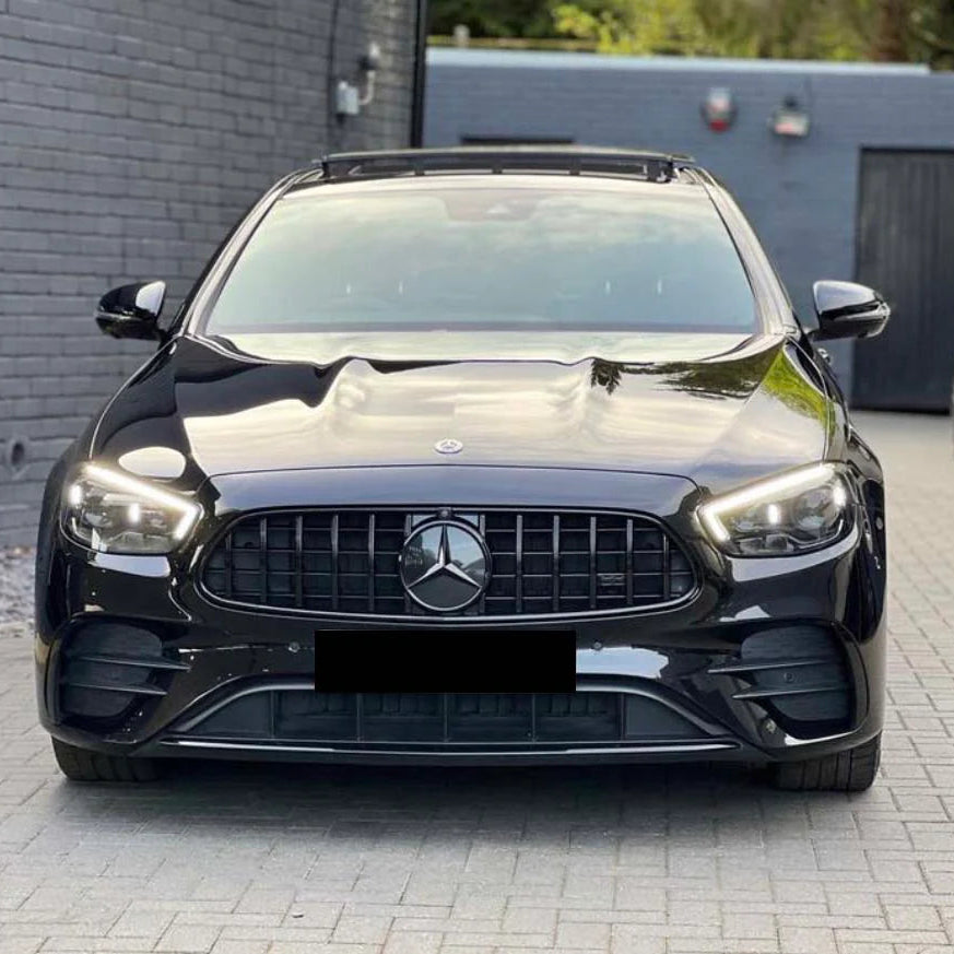 Mercedes E-Class W213 Facelift Gloss Black Panamericana GT Style Grill (2020-2023)